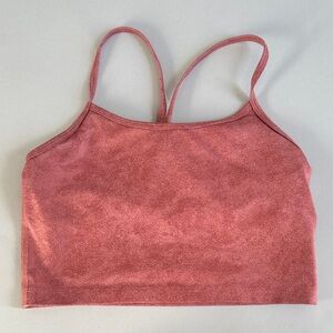 Offline by Aerie Hugger Racerback Sports Bra Crop Size S Small Pink Crackle